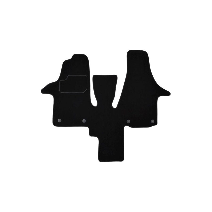 MAMMOOTH A041 VW231 PRM 01 Floor mat set for VW Multivan T5 (7HM, 7HN, 7HF, 7EF, 7EM, 7EN) Textile, Front, Quantity: 1, Black