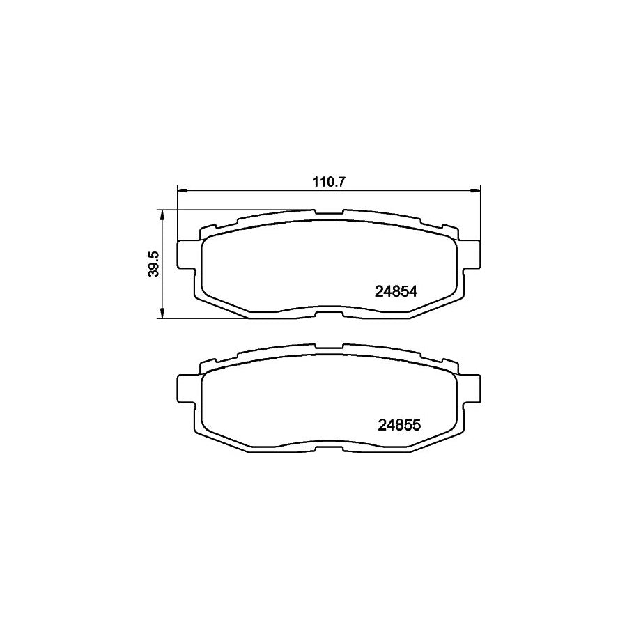Hella 8DB 355 014 341 Brake Pad Set With Acoustic Wear Warning