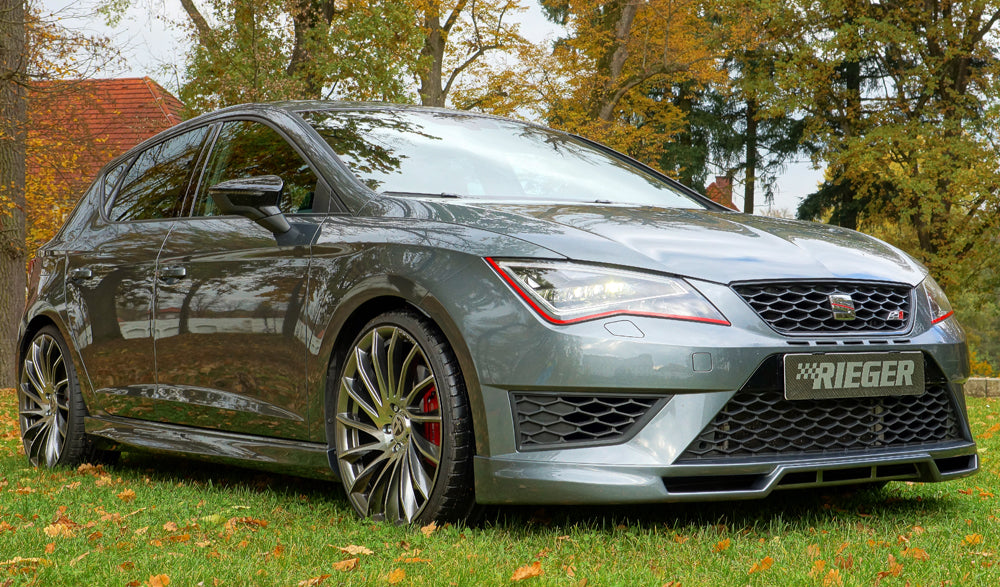 Rieger 00027000 SEAT 5F Front Splitter (Leon FR & Leon Cupra)