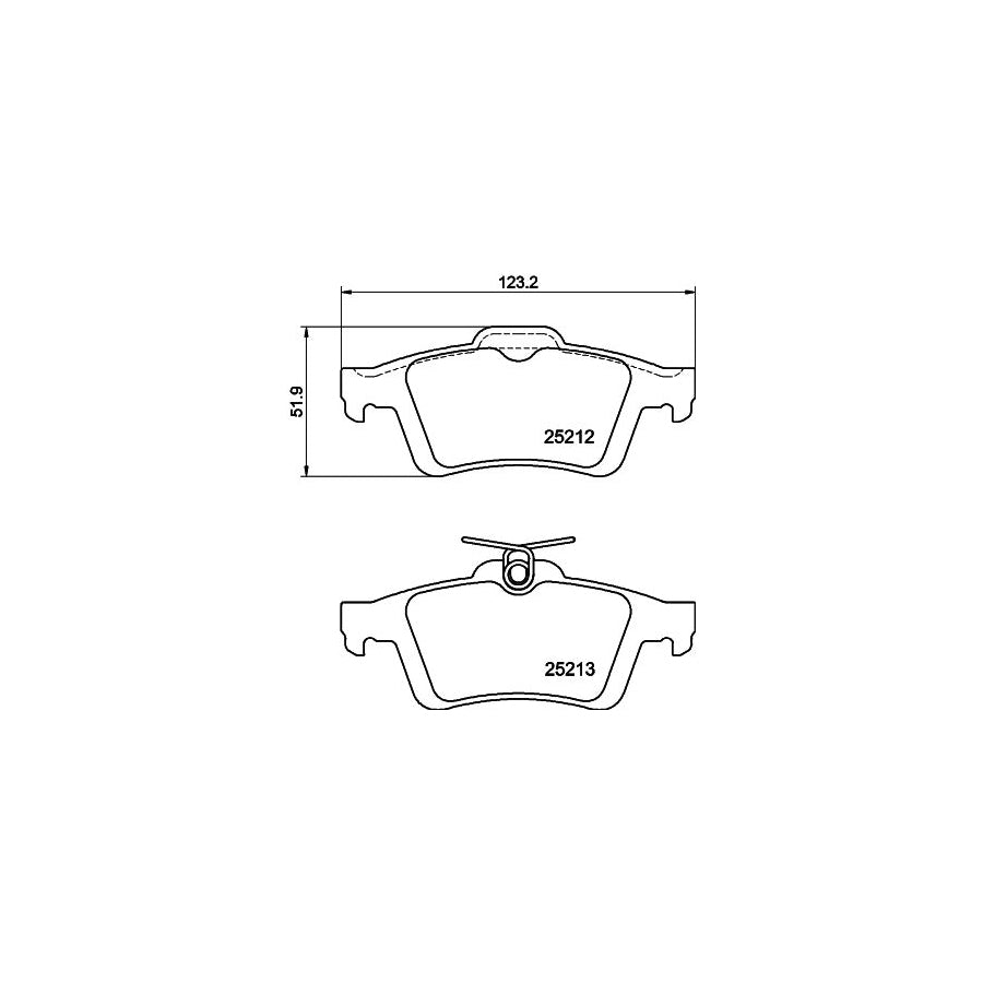 Hella 8DB 355 015 761 Brake Pad Set Not Prepared For Wear Indicator