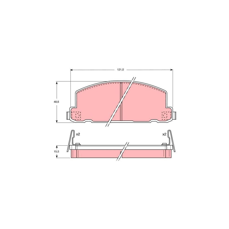 TRW Gdb749 Brake Pad Set With Acoustic Wear Warning