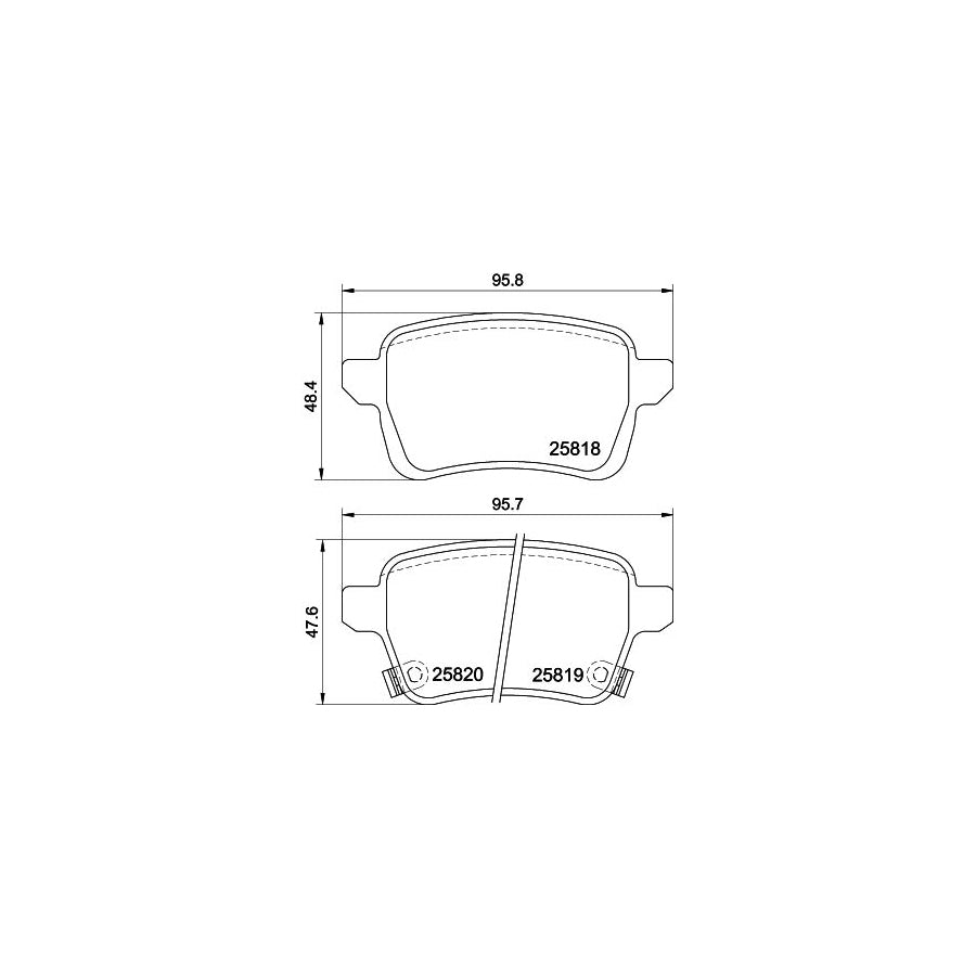 Hella 8DB 355 036 431 Brake Pad Set For Fiat Tipo Not Prepared For Wear Indicator With Brake Caliper Screws With Accessories