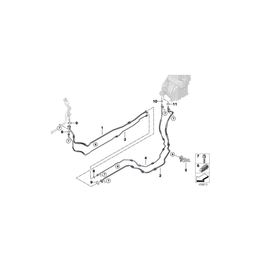 Genuine BMW 64539303478 G12 Pressure Line, Underfloor, Part 1 (Inc. 750LdX, 750LiX 4.4 & 725Ld) | Duco Car Parts UK Car Parts