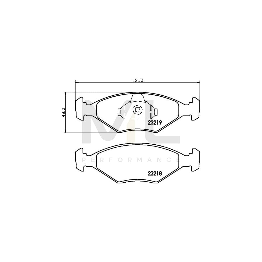 Hella 8DB 355 008-381 Brake Pad Set Not Prepared For Wear Indicator | Duco Car Parts UK