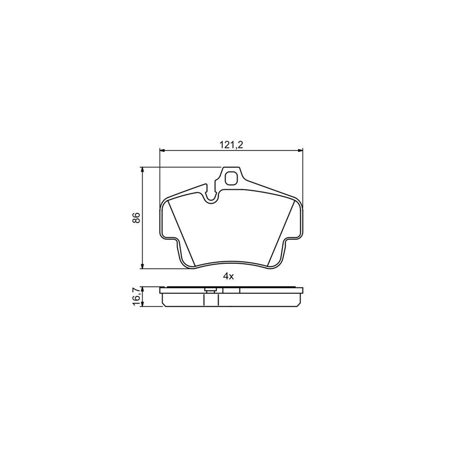 Bosch 0986494699 Brake Pad Set For Porsche Cayman 987 Front Axle Rear Axle With Anti Squeak Plate BP1694