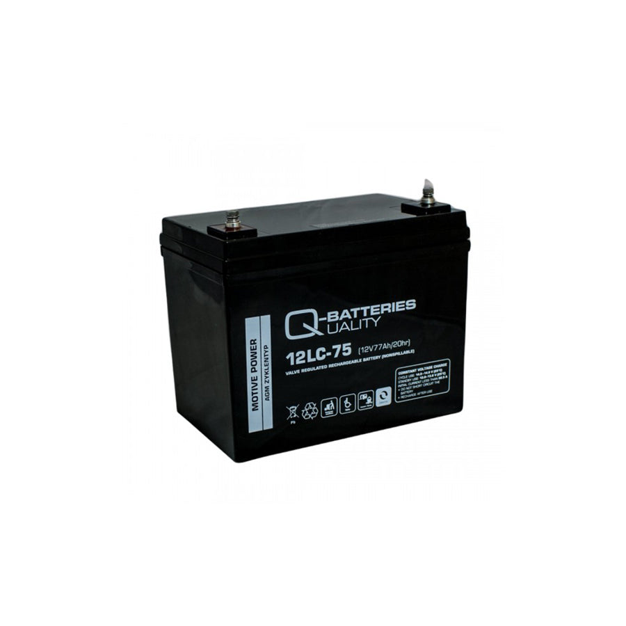 Q-Batteries 12LC75 / 12V 77Ah Lead acid battery Cycle type AGM Deep Cycle VRLA