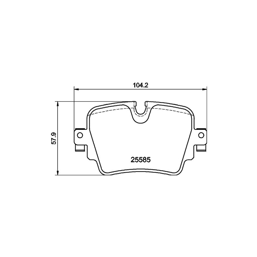 Hella 8DB 355 021 161 Brake Pad Set Prepared For Wear Indicator