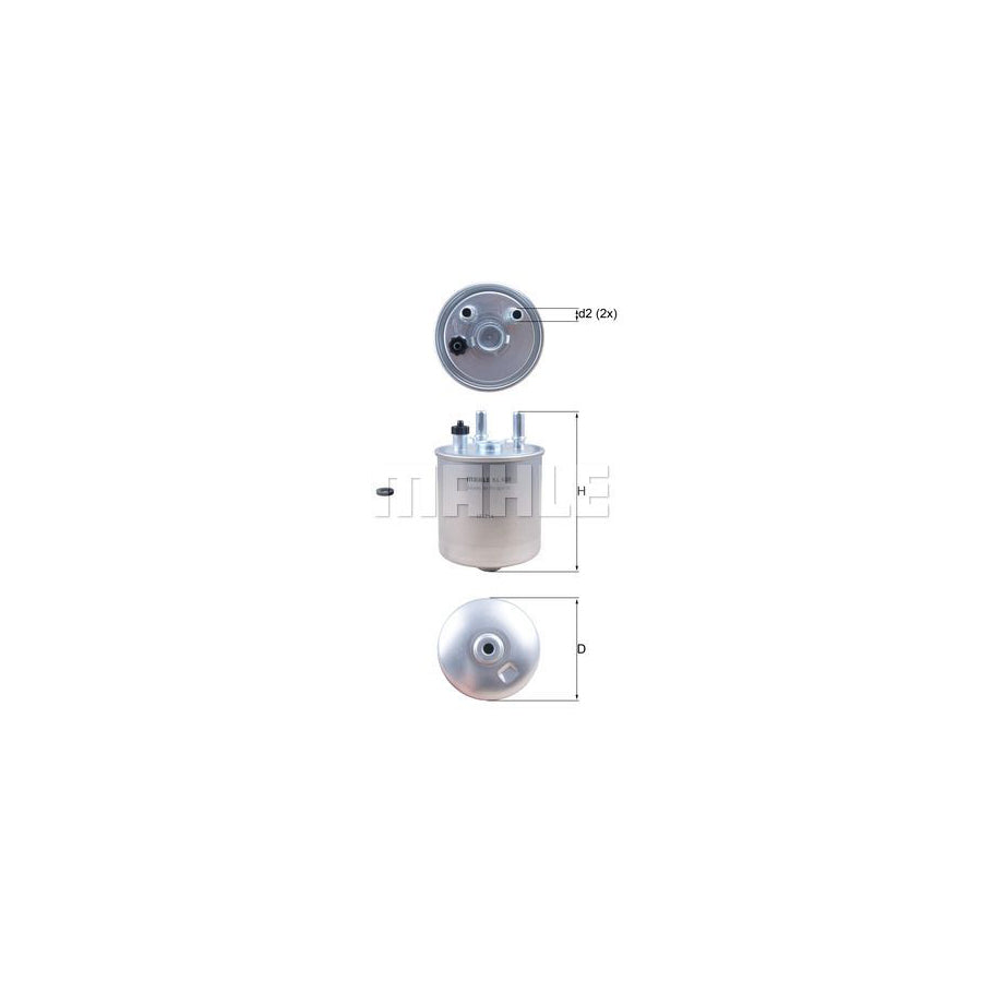 MAHLE ORIGINAL KL 639D Fuel filter In-Line Filter