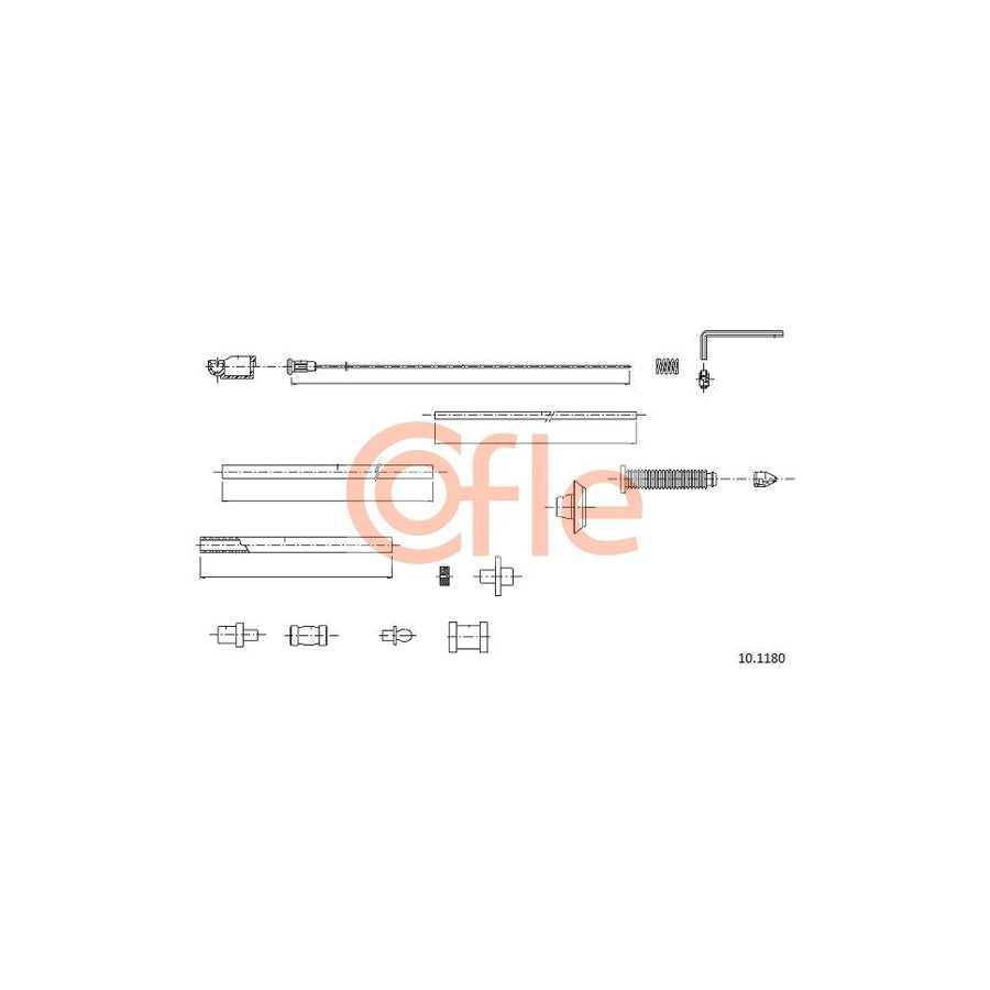 COFLE 10.1180 Throttle Cable | Duco Car Parts UK Car Parts