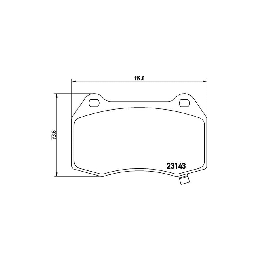Brembo P 09 003 Brake Pad Set With Acoustic Wear Warning