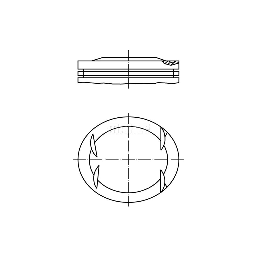 MAHLE ORIGINAL 001 41 02 Piston 90,4 mm, without cooling duct