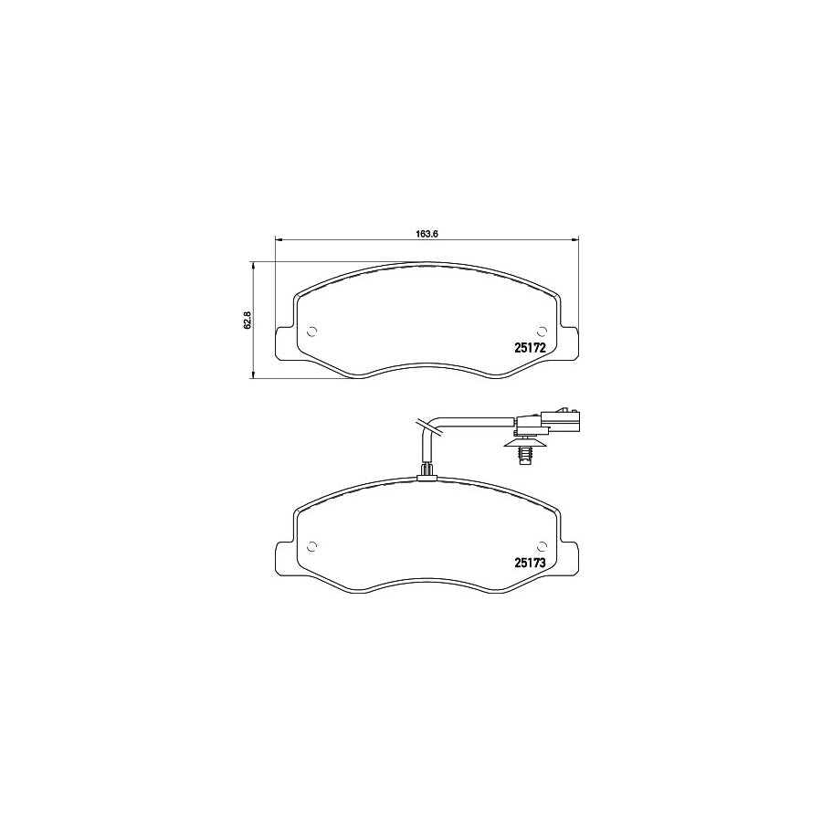 Hella 8DB 355 015 311 Brake Pad Set With Integrated Wear Warning Contact