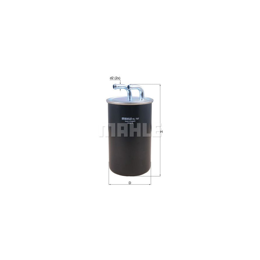 MAHLE ORIGINAL KL 737 Fuel filter In-Line Filter