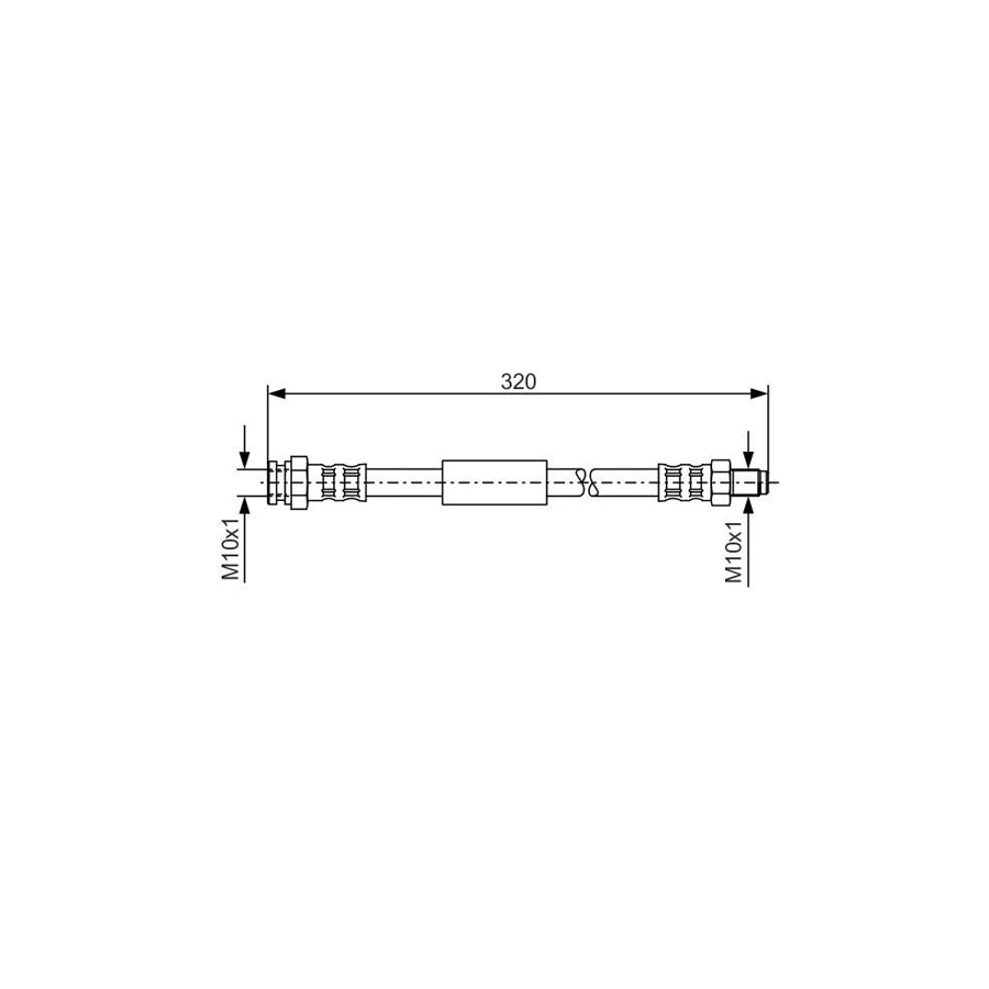 BOSCH 1 987 481 048 Brake Hose for FIAT CROMA 295Mm M10X1