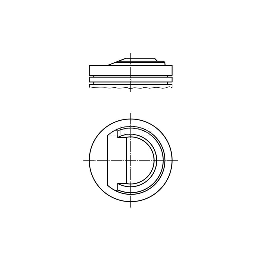 MAHLE ORIGINAL 021 23 01 Piston 65,5 mm, without cooling duct