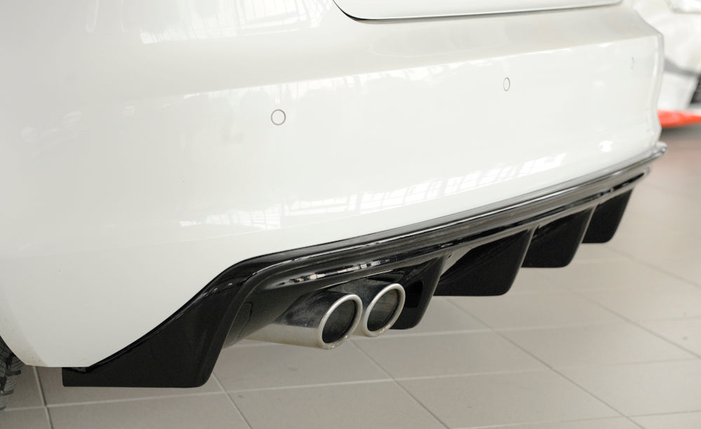 Rieger 00088100 Audi 8V A3 Rear Diffuser for Twin Tailpipe Left - Glossy Black