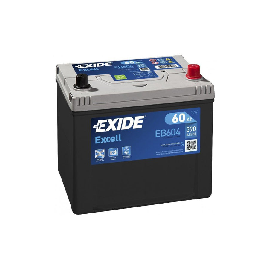 Exide EB604 Excell Car Battery 60AH 390A 005L | Duco Car Parts UK Car Parts