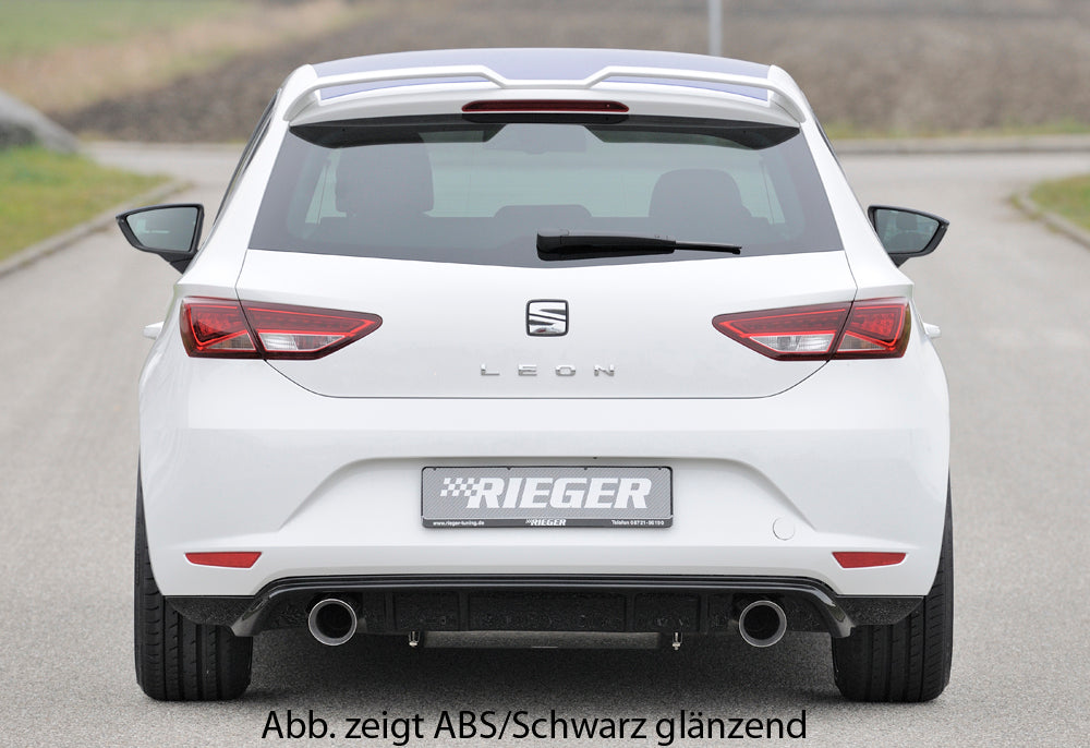 Rieger 00027012 SEAT 5F Leon Rear Diffuser for Sport Tailpipe Left & Right - Matte Black