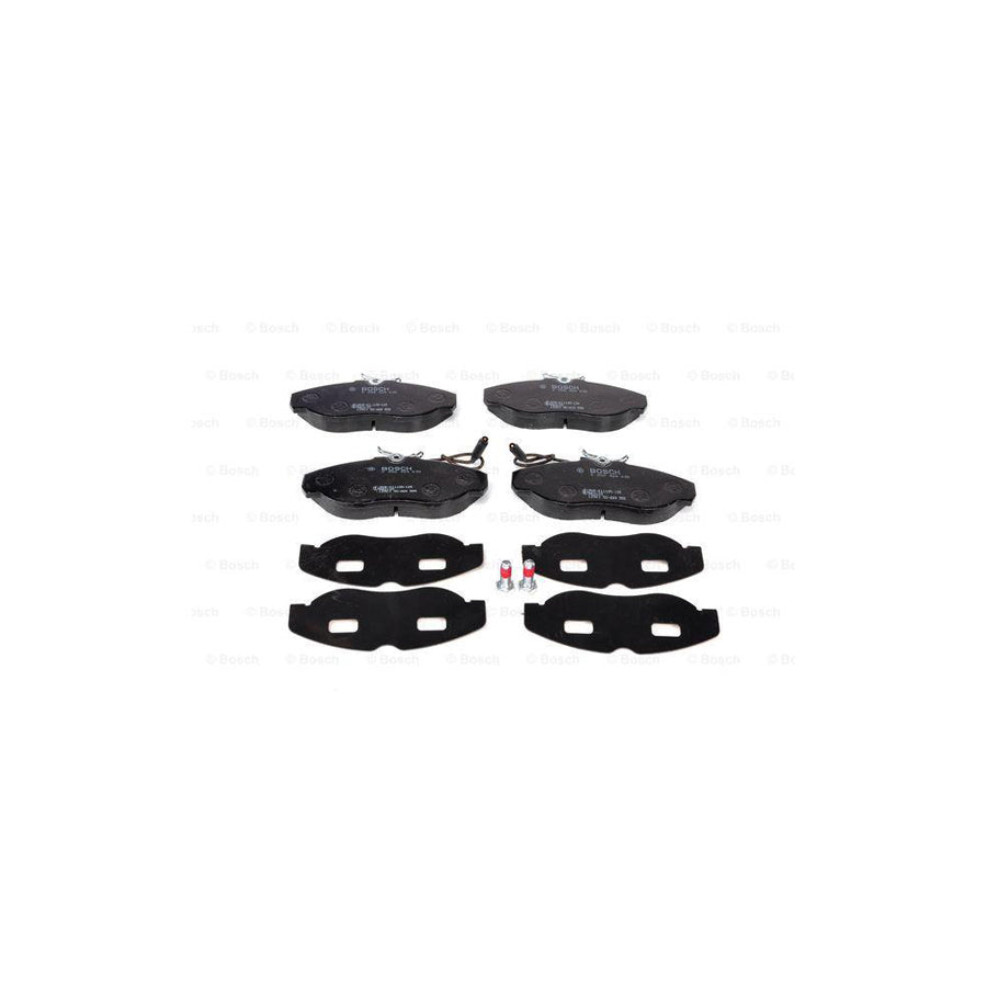 Bosch 0986424030 Brake Pad Set With Integrated Wear Sensor With Anti Squeak Plate With Bolts Screws With Accessories BP013