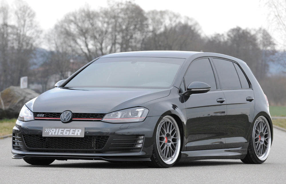 Rieger 00088099 VW Mk7 Golf Front Splitter (GTI & GTD) - Glossy Black
