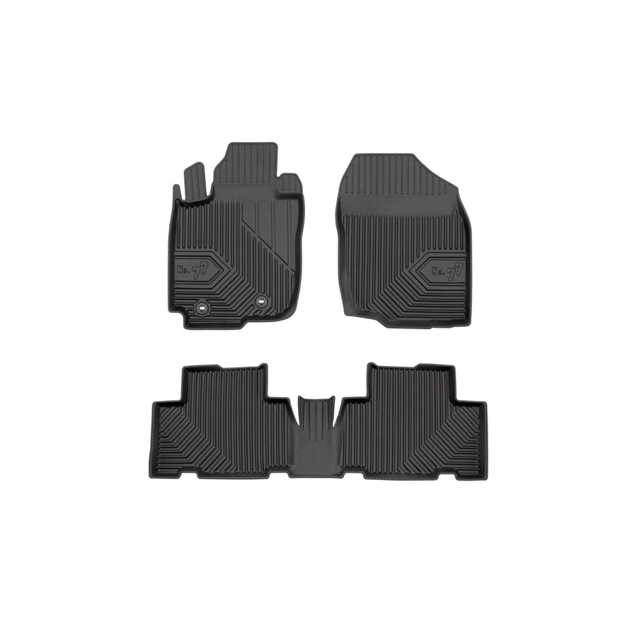 FROGUM Tailored, No.77 77409613 Floor mat set for SKODA Kamiq (NW4) Elastomer, Front and Rear, Quantity: 3, Black, (LHD)
