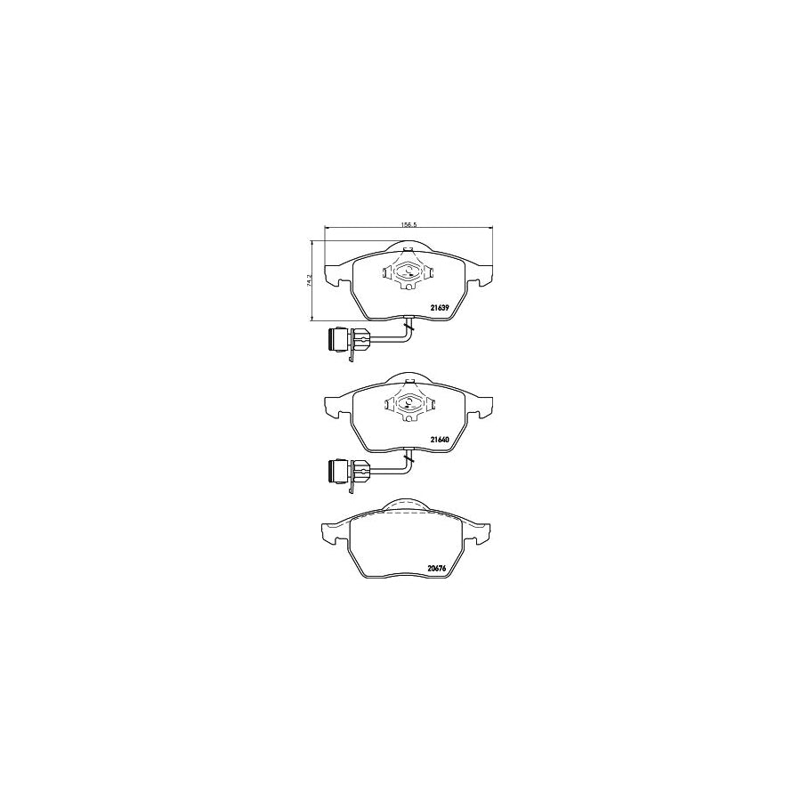 Hella 8DB 355 008 531 Brake Pad Set For Audi A8 D2 4D2 4D8 With Integrated Wear Warning Contact