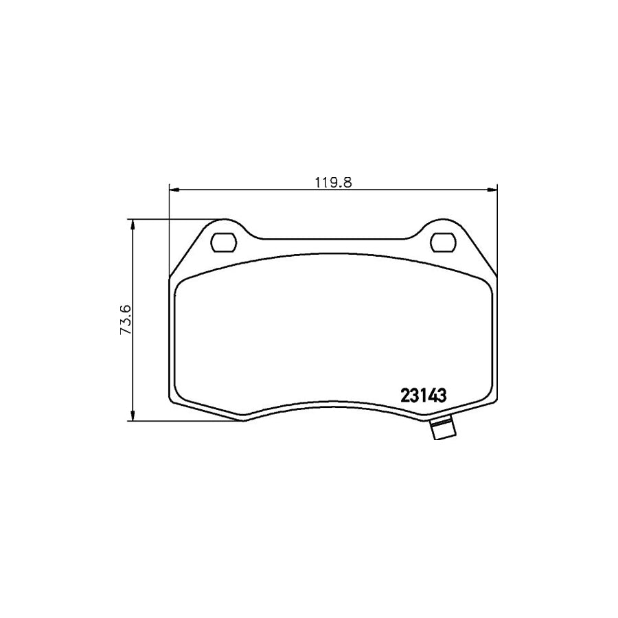 Hella 8DB 355 014 461 Brake Pad Set With Acoustic Wear Warning
