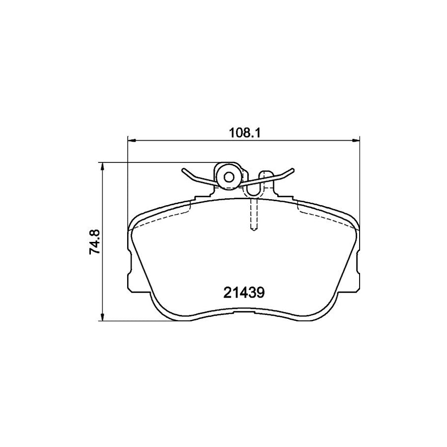 Hella 8DB 355 018 041 Brake Pad Set Suitable For Mercedes Benz C Class Prepared For Wear Indicator With Brake Caliper Screws