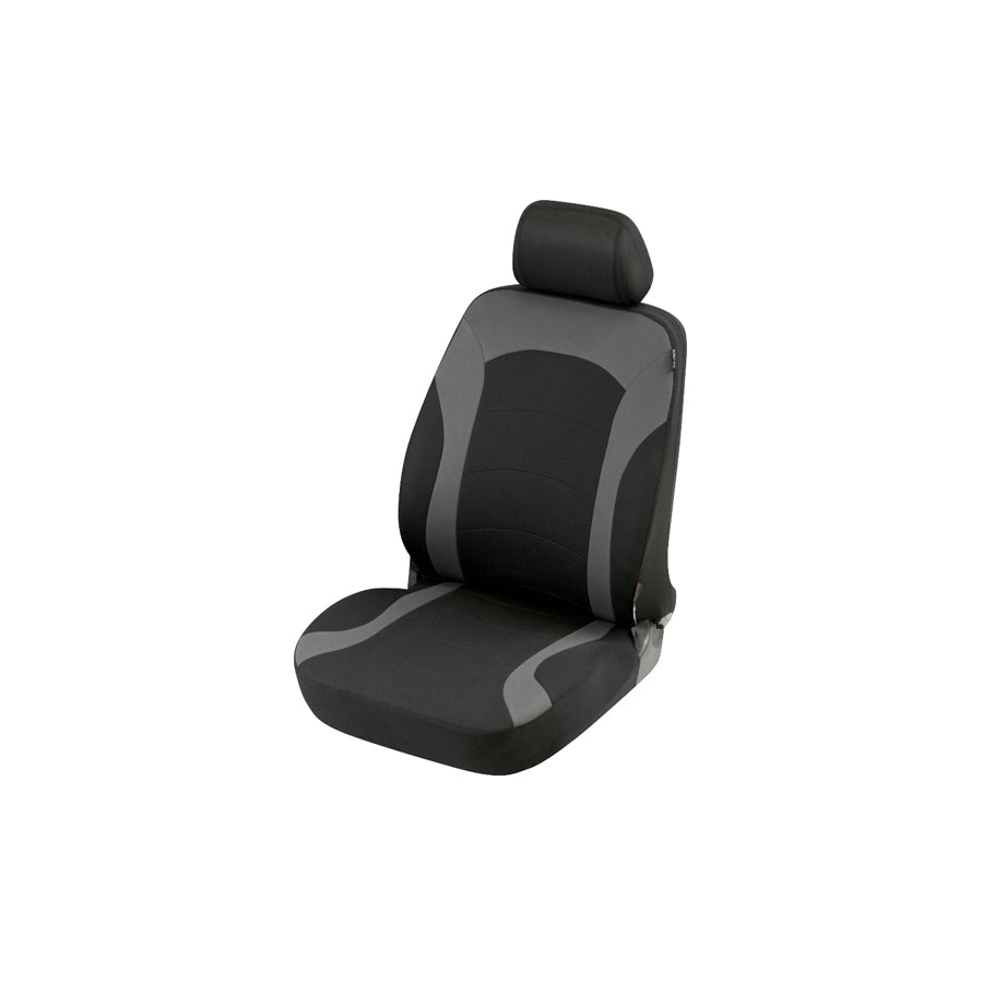 WALSER Premium Inde , ZIPP IT Premium 11784 Car seat cover Black/Grey, Polyester, Front