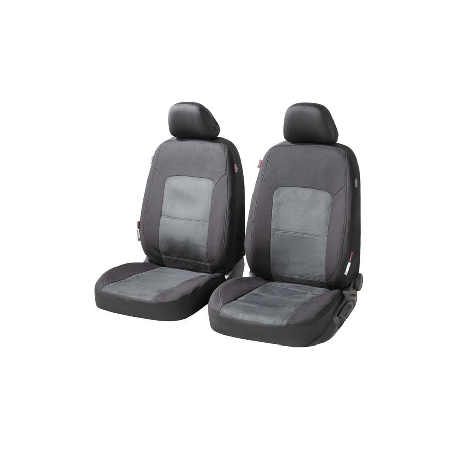 WALSER Ellington , ZIPP IT Premium 11864 Car seat cover Black/Grey, Polyester, Front