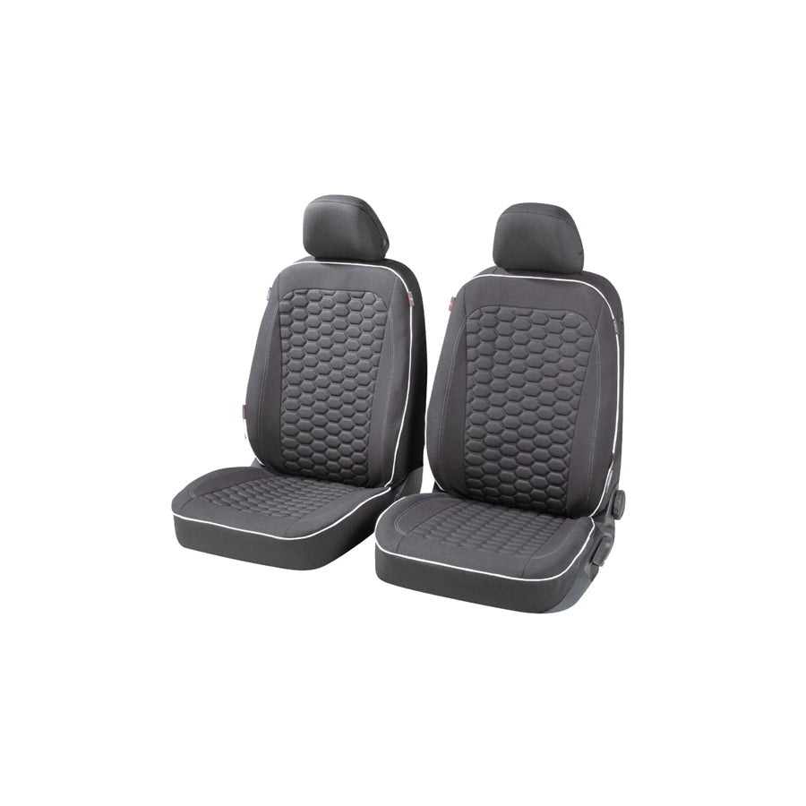 WALSER Kendal , ZIPP IT Premium 11863 Car seat cover Black, White, Polyester, Front