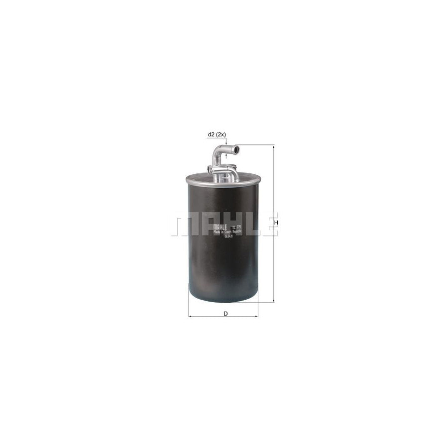 MAHLE ORIGINAL KL 775 Fuel filter In-Line Filter