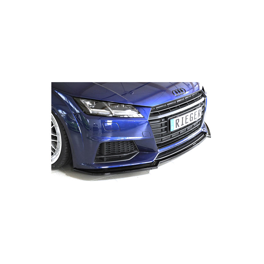Rieger Audi 8S Front Splitter (TT & TTS) - Glossy Black