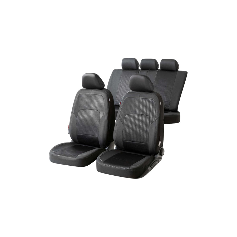 WALSER Logan, ZIPP IT Premium 11862 Car seat cover Black, Silver, Polyester, Front and Rear