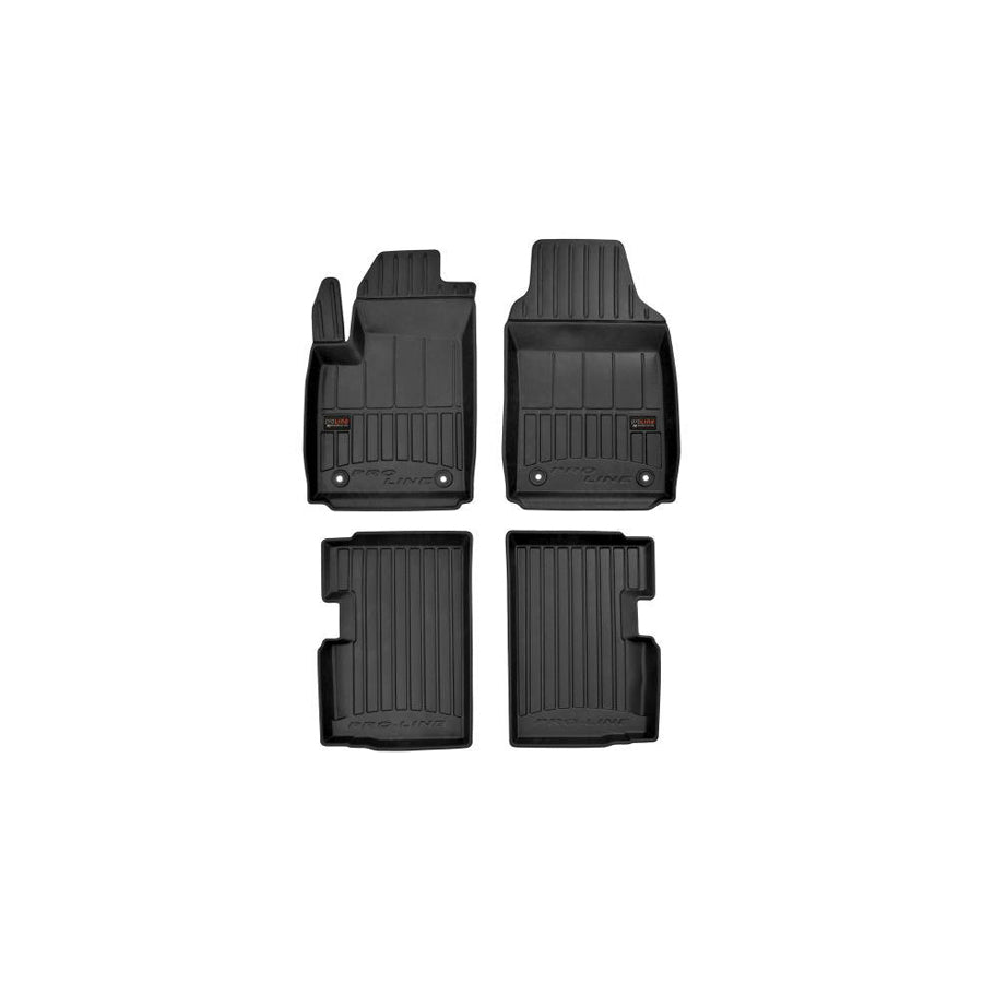 FROGUM Tailored 3D409736 Floor mat set for FIAT 500 Elastomer, Front and Rear, Quantity: 4, Black, (LHD)