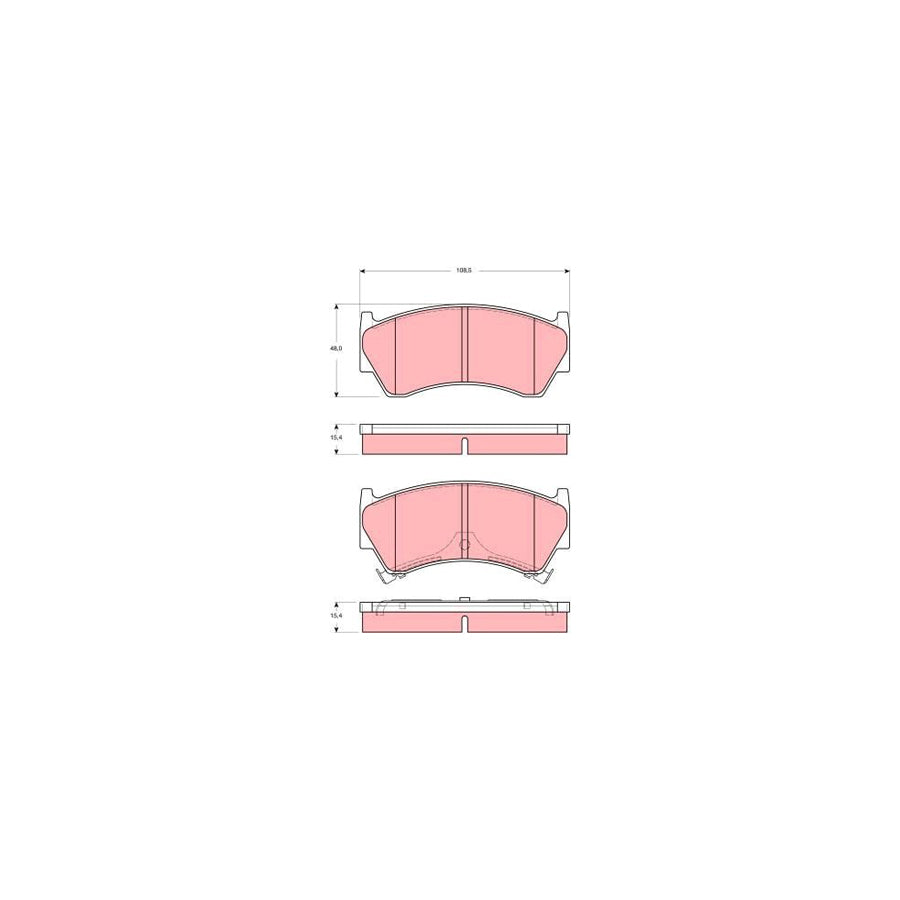 TRW Gdb3391 Brake Pad Set With Acoustic Wear Warning