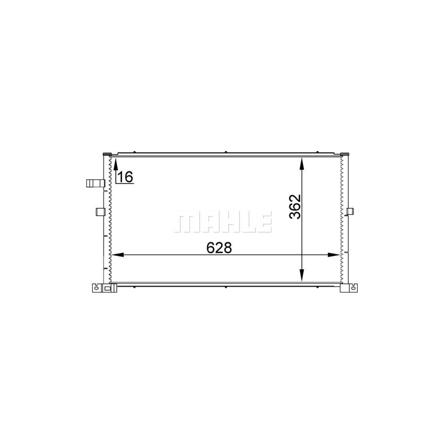 MAHLE ORIGINAL AC 296 001S Air conditioning condenser for FORD MONDEO without dryer