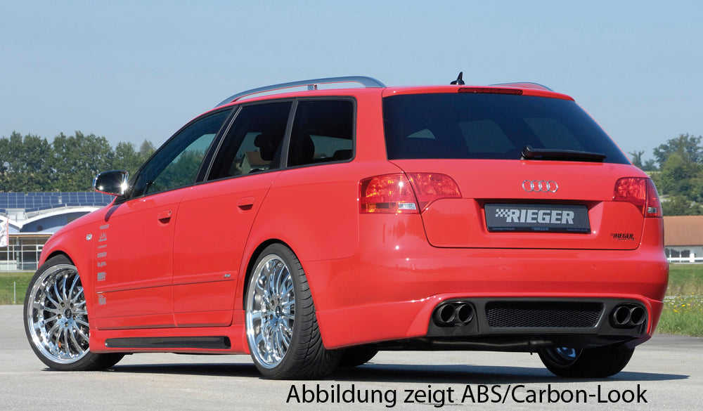 Rieger 00055226 Audi 8E B7 A4 Rear Diffuser for Twin Tailpipe Left & Right - Matte Black