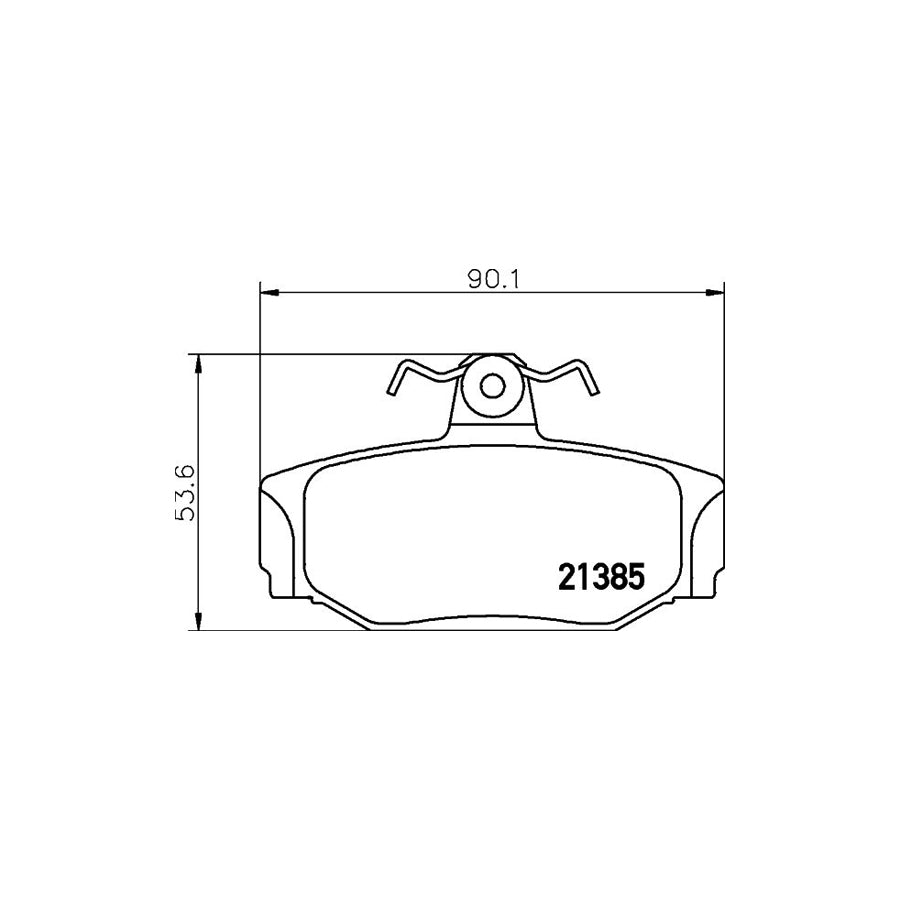 Hella 8DB 355 017 991 Brake Pad Set Not Prepared For Wear Indicator With Brake Caliper Screws