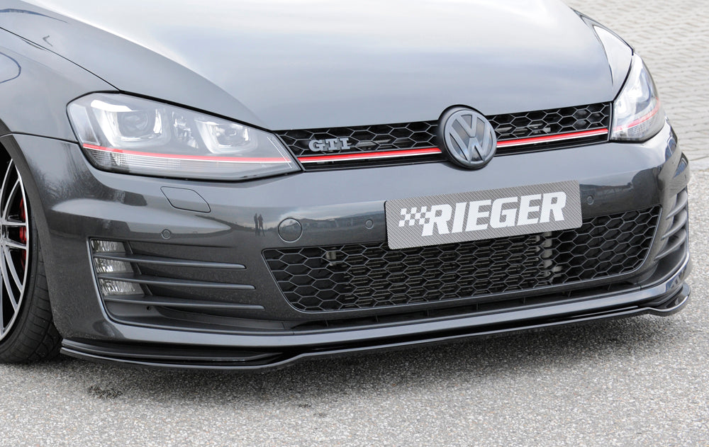 Rieger 00088099 VW Mk7 Golf Front Splitter (GTI & GTD) - Glossy Black