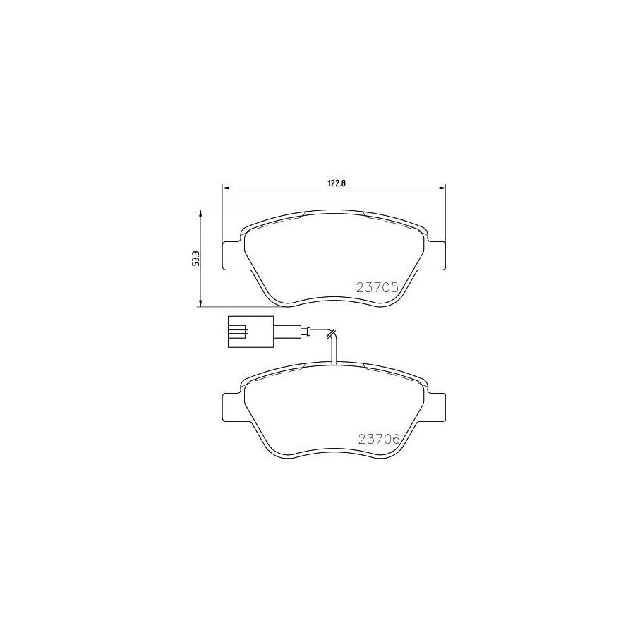 Hella 8DB 355 016 071 Brake Pad Set With Integrated Wear Warning Contact With Accessories