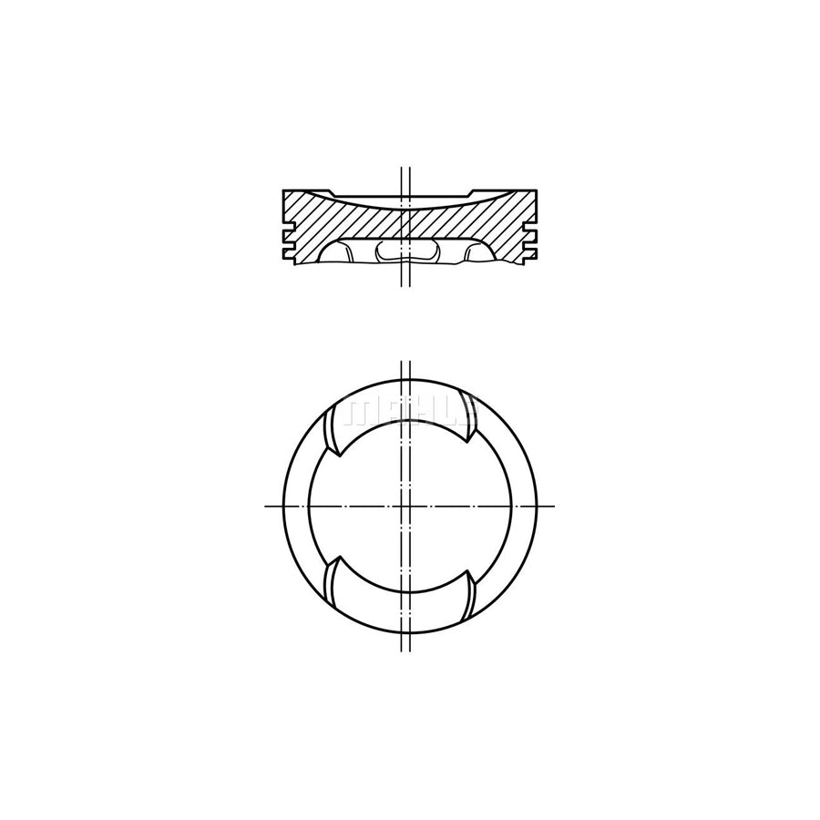 MAHLE ORIGINAL 034 65 02 Piston 80,01 mm, without cooling duct