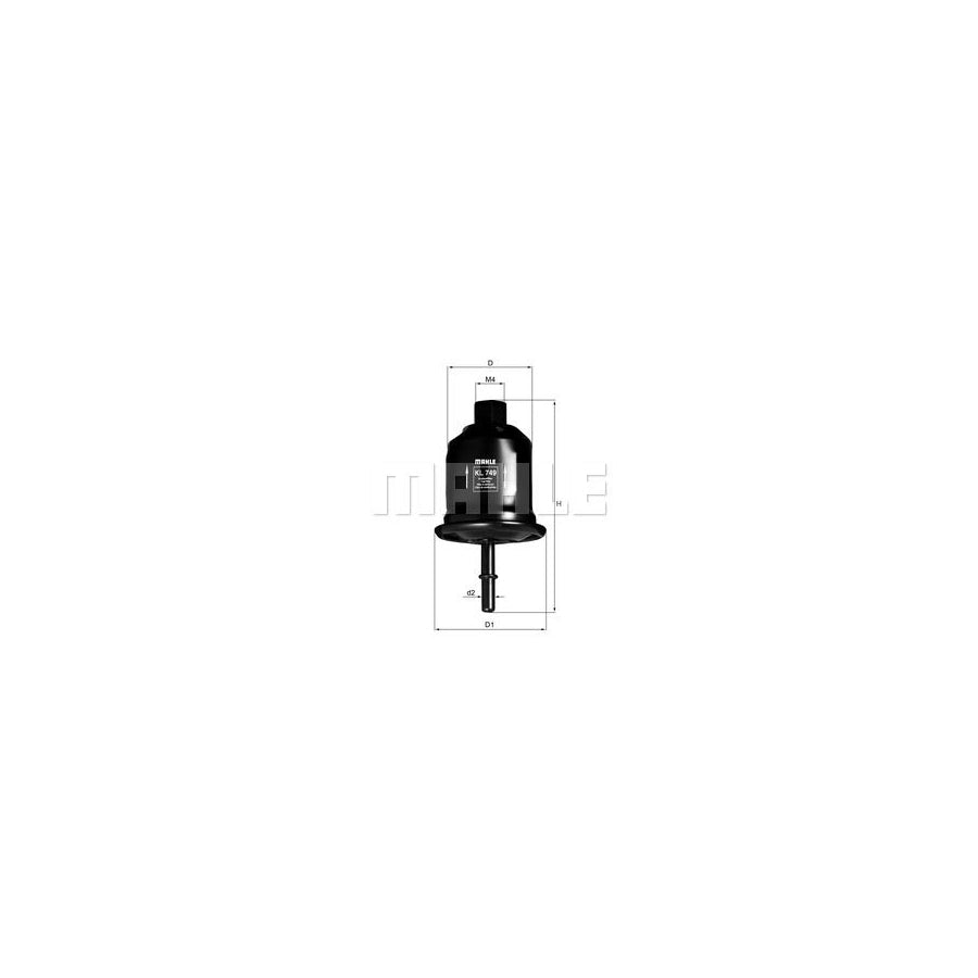 MAHLE ORIGINAL KL 749 Fuel filter for MITSUBISHI GALANT In-Line Filter