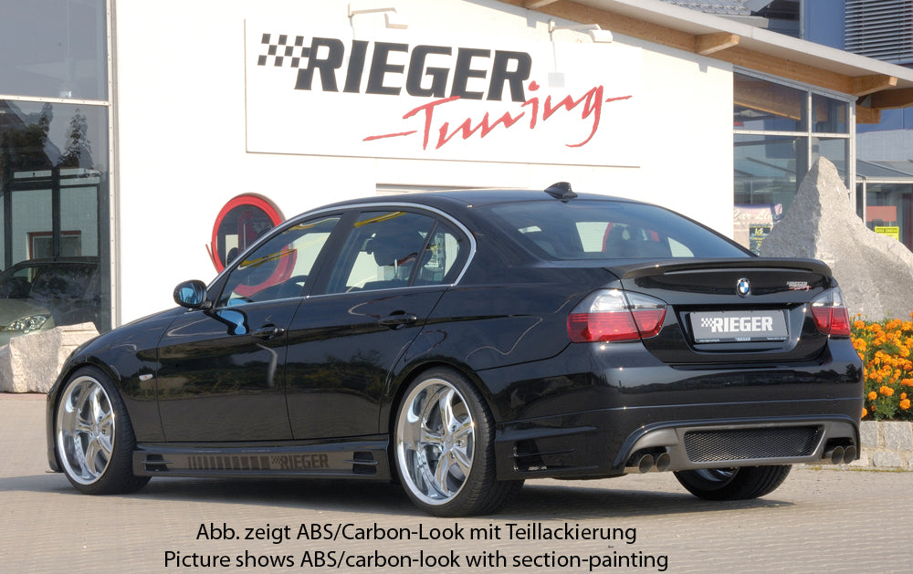 Rieger 00099549 BMW 3 Series E90 E91 Right Side Skirt - Carbon-Look