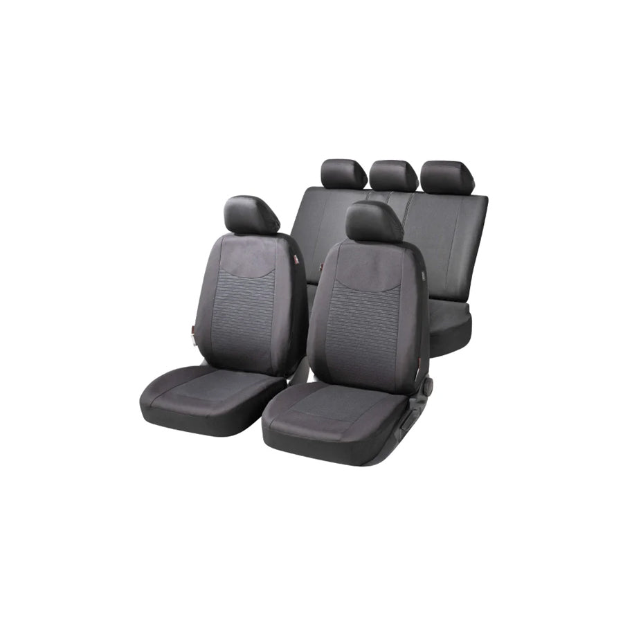 WALSER Speedway , ZIPP IT Premium 11859 Car seat cover Black, Polyester, Front and Rear