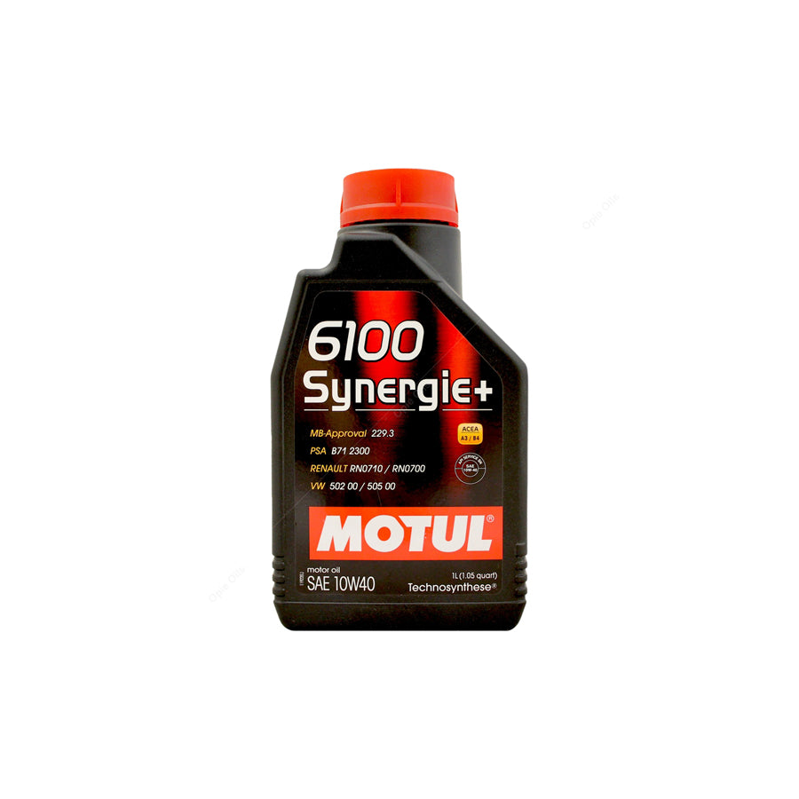 Motul 6100 Synergie+ 10w-40 Technosynthese Synthetic Car Engine Oil 1l