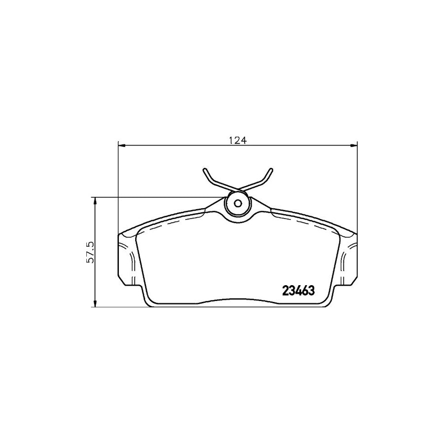 Hella 8DB 355 018 441 Brake Pad Set Not Prepared For Wear Indicator