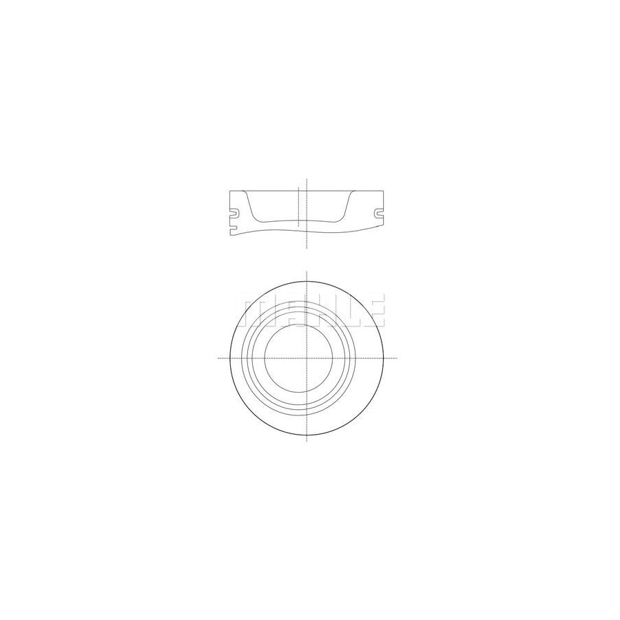 MAHLE ORIGINAL 227 PI 00140 000 Piston 132 mm, with piston ring carrier, without cooling duct