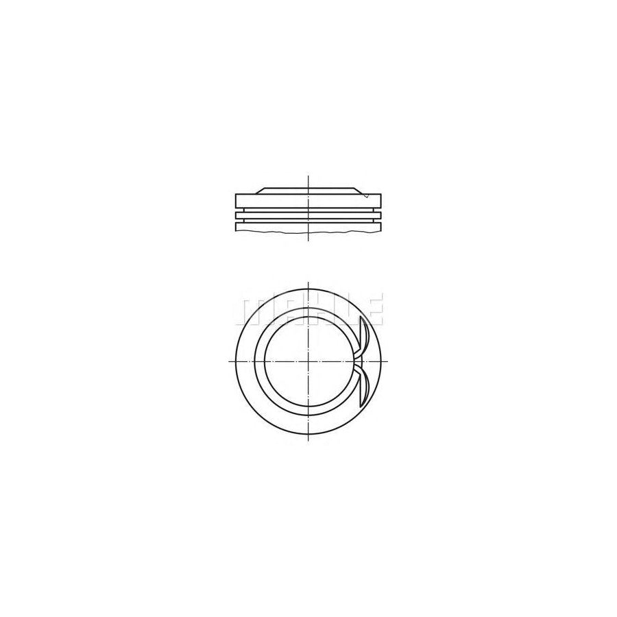 MAHLE ORIGINAL 038 15 02 Piston 83,4 mm, with piston rings