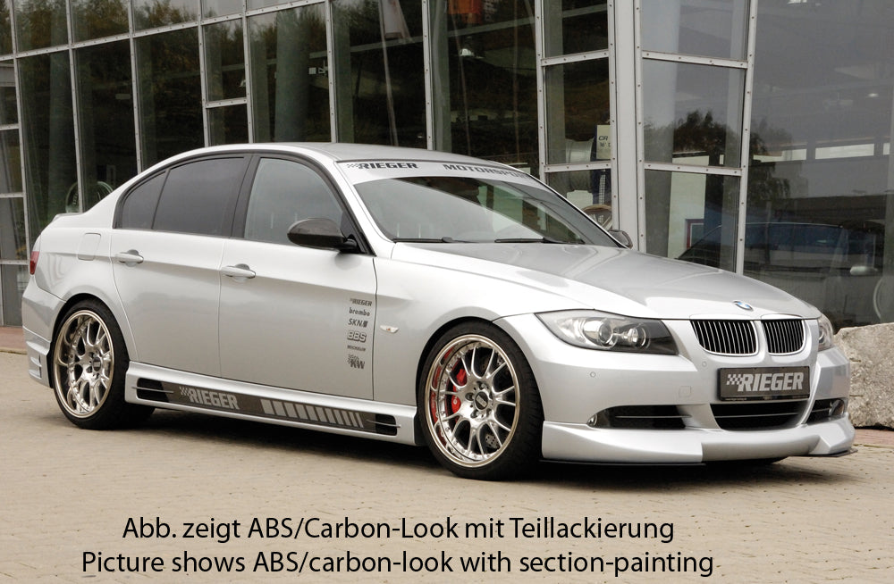 Rieger 00099549 BMW 3 Series E90 E91 Right Side Skirt - Carbon-Look